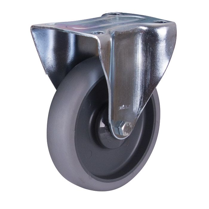 Fast hjul 125 mm | 110 kg | Termoplastisk gummibane main product photo