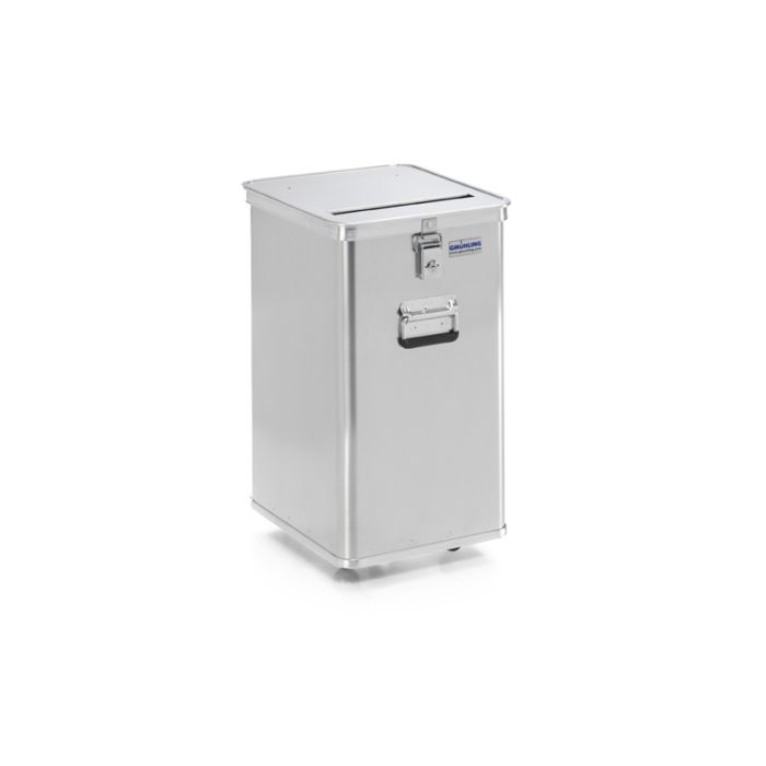 Sikkerhetsbeholder i aluminium | 435 x 385 x 650 | 80 L | 50 mm hjul main product photo