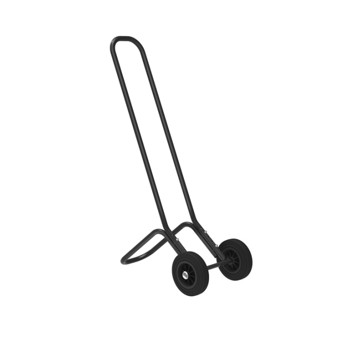 Stoltralle – svart, justerbar lastebøyle, 75 kg, gummihjul main product photo