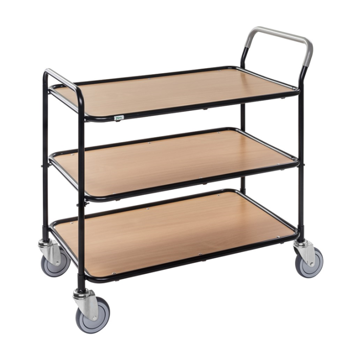 Trillebord med 3 hyller | Sort main product photo