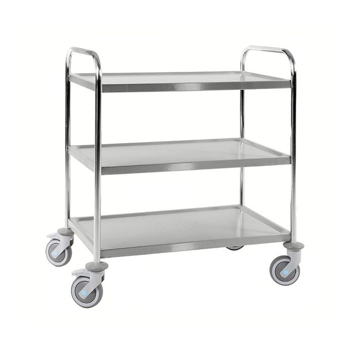 Rustfritt trillebord | 910 x 590 | 3 hyller main product photo