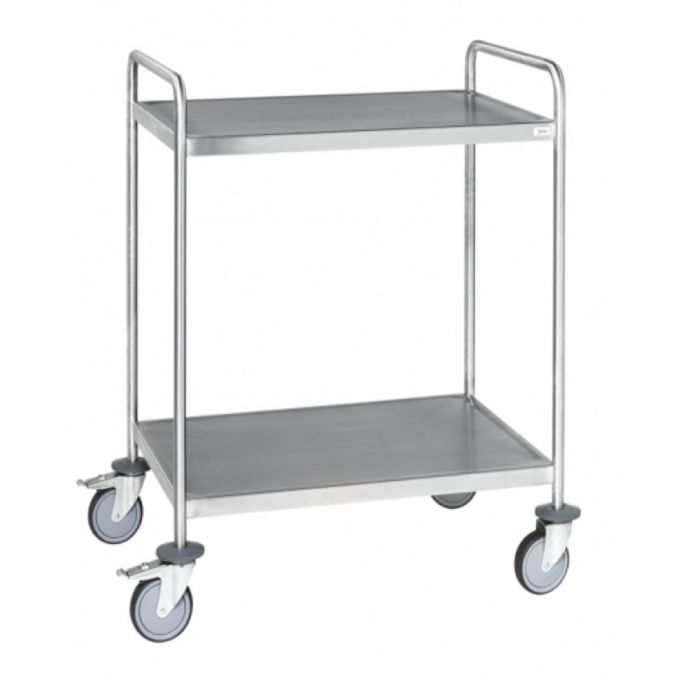 Rustfritt helsveiset trillebord, 2 hyller main product photo