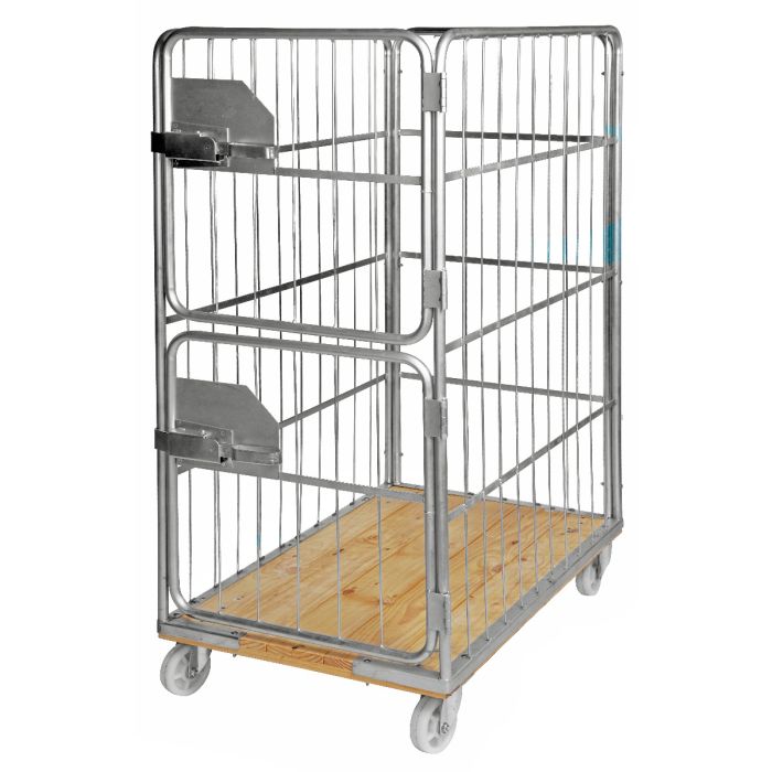 Rullecontainer med trebunn og brems main product photo