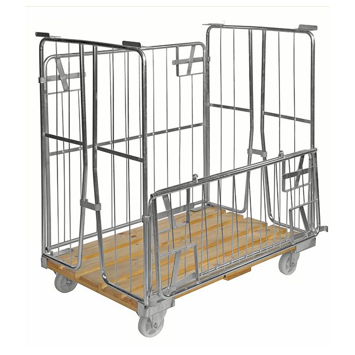 Rullecontainer med trebunn | 1200 x 800 x 1420 main product photo
