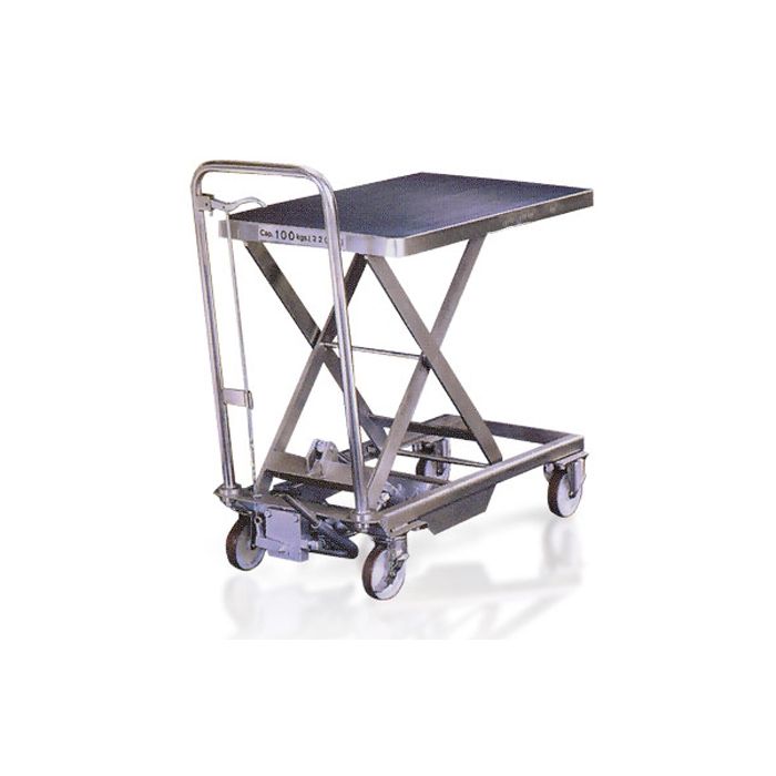 Manuelt løftebord BXS10 | Mobilt | Rustfritt | 700 x 450 mm | 100 kg main product photo