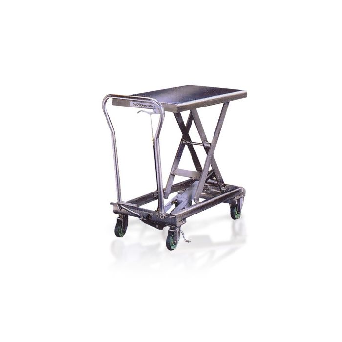 Manuelt løftebord | Mobilt | Rustfritt | 815 x 500 mm | 200 kg main product photo