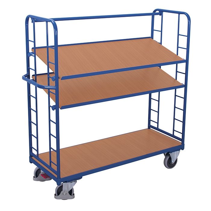 Hylletralle | 1355 x 550 | 3 hyller med kant | 250 kg main product photo