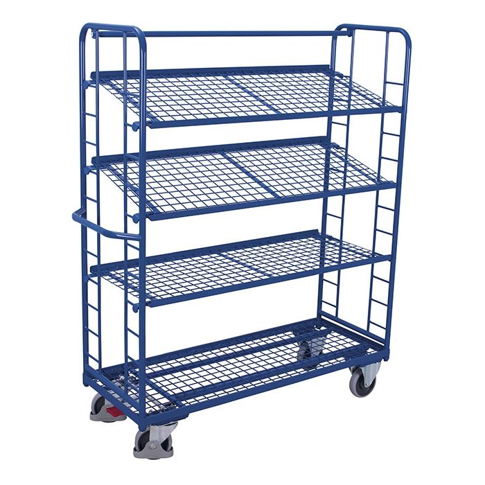 Hylletralle | 1355 x 550 | 4 hyller med kant | 250 kg main product photo