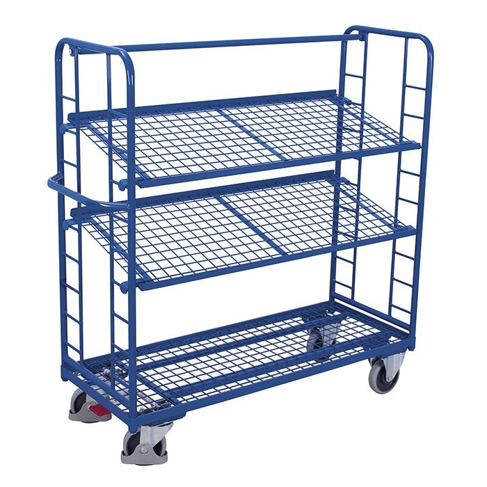 Hylletralle | 1650 x 650 | 2 hyller med kant | 400 kg main product photo