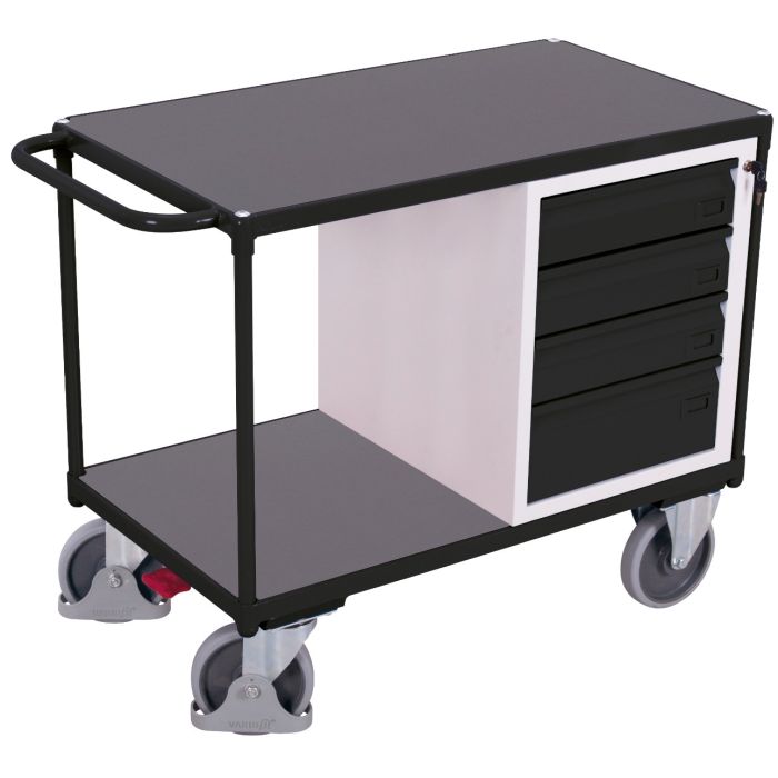 Verktøyvogn – 500 kg, 1 hylle og 4 skuffer, EasySTOP main product photo