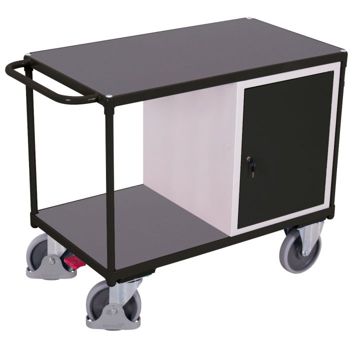 Verktøyvogn – 500 kg, 1 hylle og skap, EasySTOP main product photo