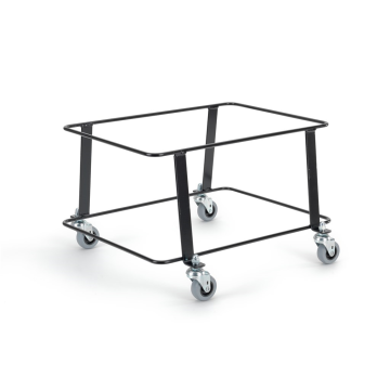 Svartlakkert stativ for handlekurver
