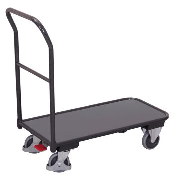 Plattformvogn – 200 kg, lasteflate 850 x 450 mm, skyvehåndtak