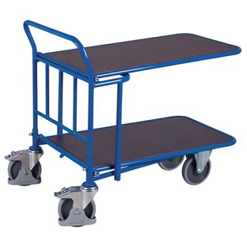 Cash- and Carrytralle | Sklisikker og vannfast lasteflate | 2 hyller | 1030 x 700 | 500 kg
