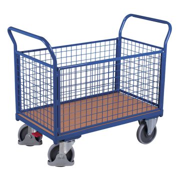 Plattformvogn med 4 gittervegger | 752 x 1200 | 500kg